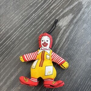 Vintage 1981 Ronald McDonald Stuffed Toy Ornament McDonald's Happy Meal Soft